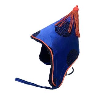 新款真皮貂皮帽子蒙古帽民族手工制作布里亚特狐狸狼帽子男女通用