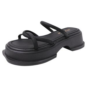 罗马凉拖鞋女厚底2023新款夏季踩屎感时尚百搭简约外穿沙滩鞋ins