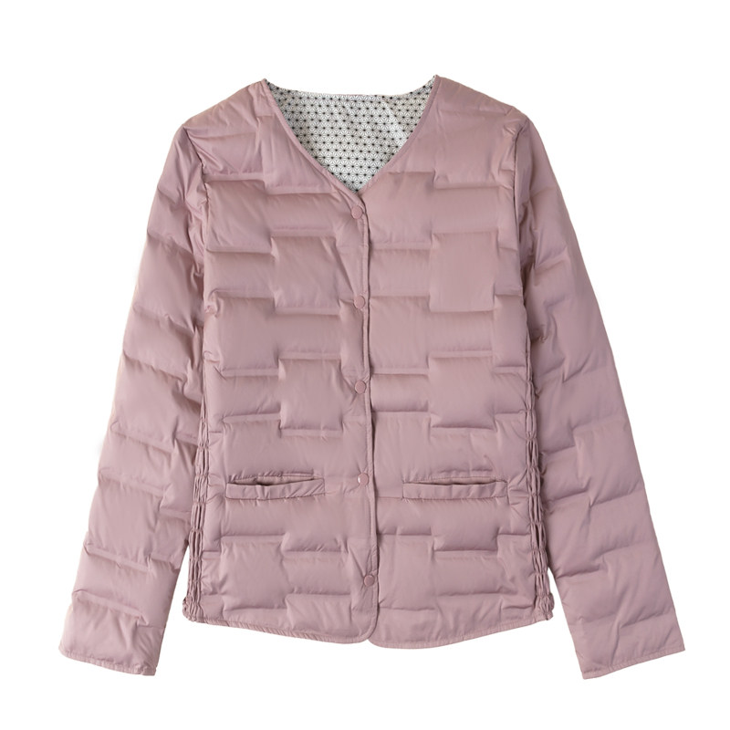 雅鹿羽绒内胆女2025新款轻薄保暖V领内穿打底长袖大衣内搭羽绒服