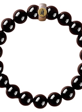 天然黑曜石手串本命佛手链护身符