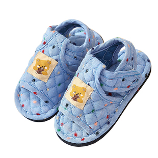 儿童室内静音软底幼童布底1-23岁纯棉幼儿园四季防滑拖鞋静音耐磨
