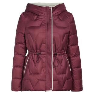 娜家商场同款2025白鸭绒短款羽绒服连帽收腰气质时尚保暖轻薄外套