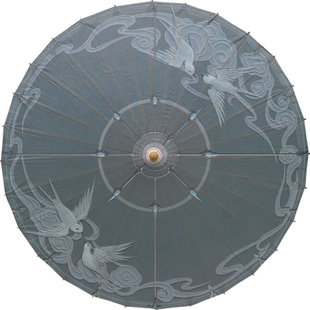 泸州cosplay新门派罗伞蓬莱道具青乌装饰拍照防紫外线 手动晴雨伞