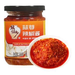 坛坛乡蒜蓉辣椒酱238g玻璃瓶装下饭佐餐调味酱香辣红辣椒剁椒蘸食