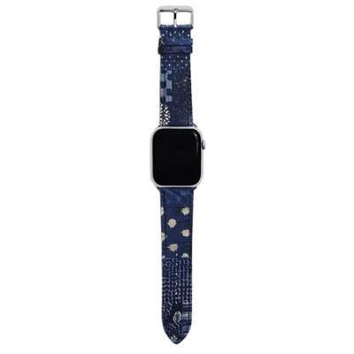 适用苹果iwatch表带复古小众布料