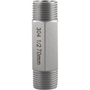 304不锈钢六角对丝管古加厚4分加长直接双外丝6分1寸内丝直通配件