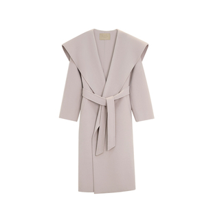 POET WONG【秀场大衣】拱针工艺高品质M*ax mara翻领系带羊毛大衣