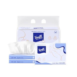 Tempo/得宝乳霜纸4层提装婴儿柔纸巾宝宝专用云柔巾抽纸