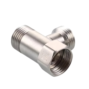 304不锈钢4分加厚内外丝带活接三通燃气管热水器弯头水管接头配件