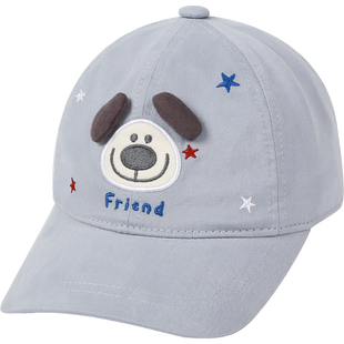 哆啦布丁春秋宝宝纯棉棒球帽小孩户外硬檐鸭舌帽儿童卡通遮阳帽子