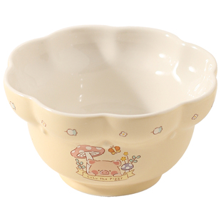 川岛屋&lulu猪联名 可爱陶瓷米饭碗碟盘子一人食餐具套装生日礼物