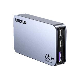 绿联65W饼干氮化镓闪充湃Pro超薄充电器PD快充头适用苹果华为手机macbook笔记本电脑air双typec多口Gan三插头