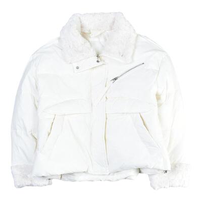 女生面包服羽绒服白鸭绒短外套冬