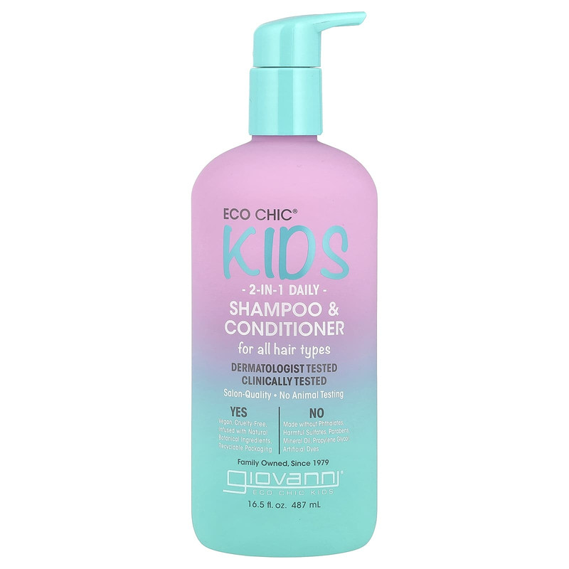乔凡尼,Eco Chic® Kids，2 合 1 洗发水护发素，适合各种发质，16