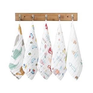 婴儿口水巾纯棉纱布毛巾宝宝儿童新生a类超软冬季洗脸专用小方巾