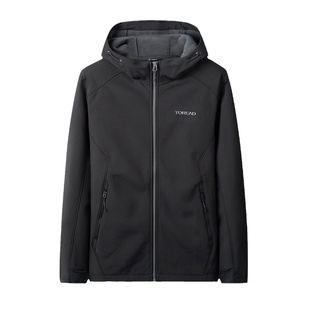 探路者软壳衣男士加绒保暖防泼水软壳衣户外运动登山服冲锋外套女