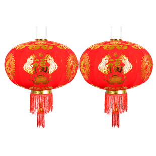 新年绒布红灯笼福字喜庆节日过年春节装饰挂大红元宵灯笼挂饰