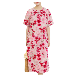 夏复古新中式修身旗袍裙大码优雅显瘦旗袍连衣裙