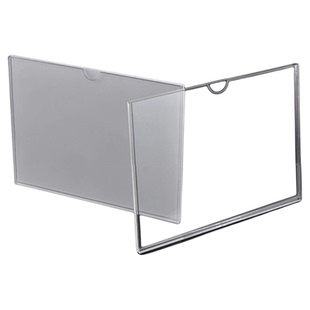 双层亚克力卡槽A4有机玻璃插槽A5A6透明展示盒A3标签盒透明板定制