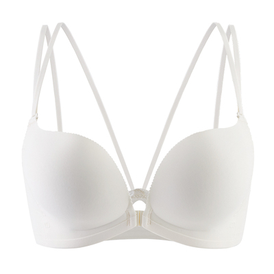 简约聚拢裸感美背文胸