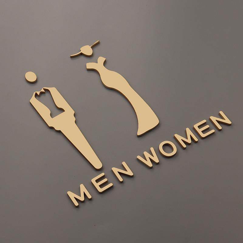 洗手间洒店宾馆卫生间门牌标识牌创意立体男女厕所门牌WC标志牌