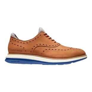 Cole Haan/可汗男鞋布洛克鞋磨砂皮系带时尚百搭气垫正品C32068