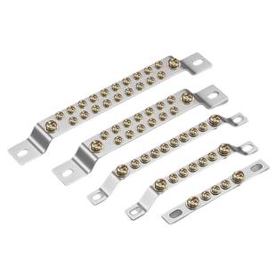 黄铜镀镍接地排配电箱接线端子双排零地排3*25地线汇流排19孔