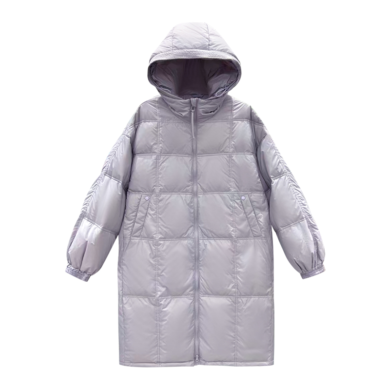 今年流行漂亮羽绒服女冬季2025新款中长款加厚连帽白鸭绒时尚外套