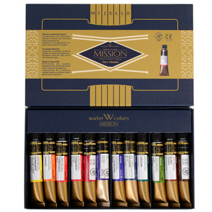 韩国Mijello水彩颜料MISSION金装艺术家12/24/36色