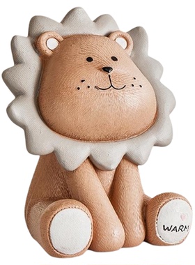 北欧萌狮大号桌面存钱罐摆件