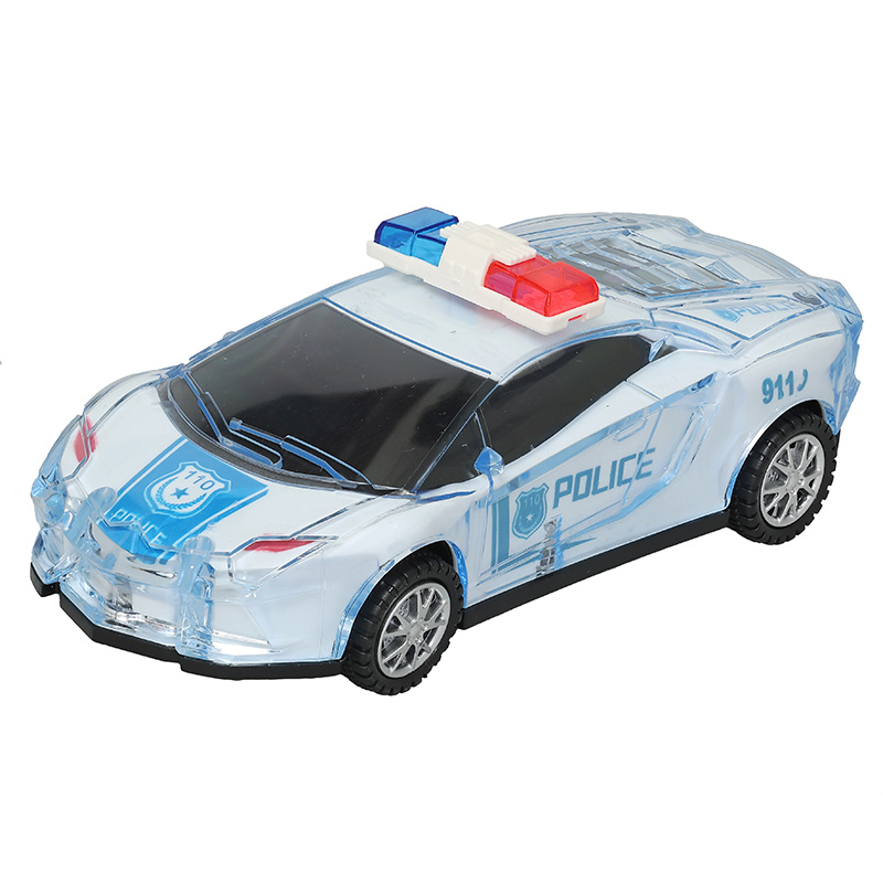 自动转弯儿童电动音乐玩具男孩警车345岁宝宝发声光电池小跑汽车