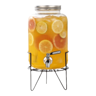 酒吧可乐桶容器网红酒桶啤酒桶带龙头自助饮料桶3升玻璃酒罐