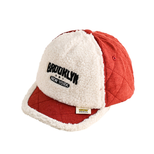 儿童帽子秋冬季男童女童鸭舌帽男孩女宝宝韩系字母百搭厚款棒球帽