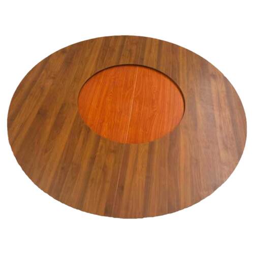 定制开孔大圆桌实木实心台面饭店火锅店家用圆桌面板圆台面火锅桌