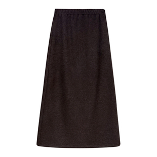 a字半身裙女秋冬加绒垂感高级感直筒裙气质中长款开叉毛呢一步裙