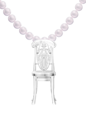 YVMIN尤目 x AshleyWilliams 椅子木珠水晶长项链锁骨链生日礼物