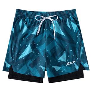 特步泳裤男款成人2025新款泡温泉双层防尴尬游泳裤游泳装备男全套