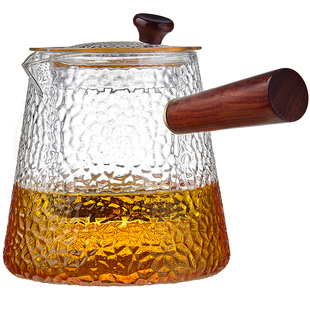 忆壶茶锤纹玻璃侧把壶煮茶冲泡普洱茶壶电陶炉烧水壶茶水分离茶具