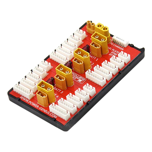 XT60+XT30并充板2合1同时并充4组模型2S-6S锂电池扩充并联充电板