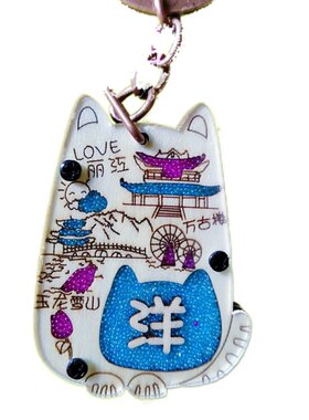 云南丽江大理招财猫彩砂姓氏名字