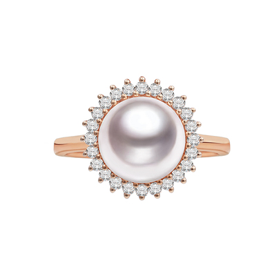 GiO珠宝Akoya海水珍珠戒指
