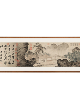 唐寅-事茗图版画客厅装饰画