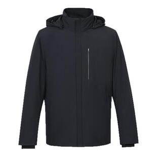 【°eVent拒水面料】迪柯尼高端商务男装户外差旅连帽短款羽绒服