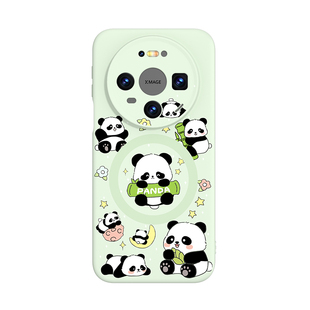 熊猫适用华为mate80promax手机壳磁吸mate80液态硅胶70pro保护壳mt80新款60保护壳50外壳40镜头全包防摔系列