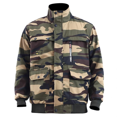 纯棉加绒迷彩服套装男秋冬季