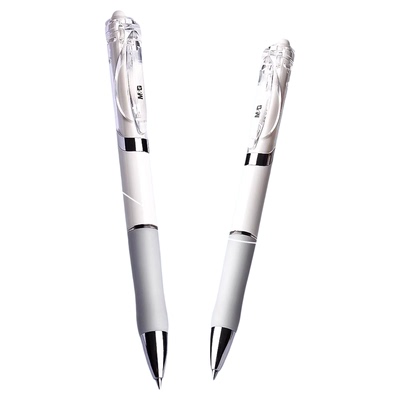 晨光按动中性笔黑色子弹头学生用