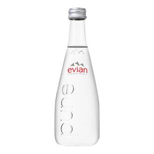 法国evian依云进口含气天然矿泉水330ml*20玻璃瓶弱碱性水饮用水