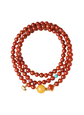 火焰纹南红手串本命年送朋友礼物