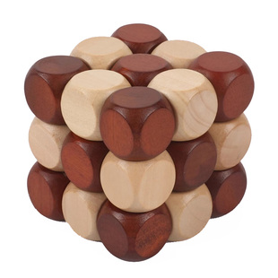 孔明锁神龙摆尾魔方儿童益智玩具古典智力开发木质木头魔方鲁班锁