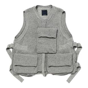 MEANSWHILE  日本户外潮流机能口袋羊毛针织背心马甲男女同款